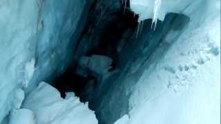 Inside a crevasse on Mt Rainiers Nisqually Glacier [upl. by Stalder]