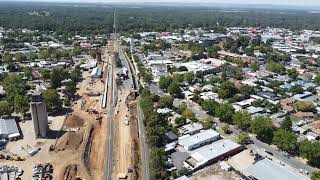 Wangaratta Railway Station Flyover  Inland Rail Project [upl. by Anelaj394]