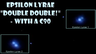 Double Double Star Epsilon Lyrae with Celestron C90 [upl. by Dilly]