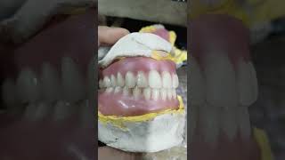 Denture Teeth Arrangement By Haider 😁😁😁dentures dentalartbyhaider [upl. by Lalise756]