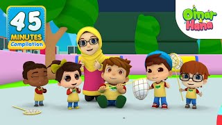 45 Minutes Omar amp Hana Compilation Songs  Islamic Series amp Songs For Kids  Omar amp Hana English [upl. by Animsaj]