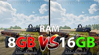 PUBG  8GB RAM VS 16GB RAM  1080p [upl. by Eemak]