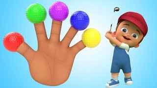 Finger Family Nursery Rhymes  Little Baby 3D Soccer Balls Finger Family Rhymes for Kids Toddlers [upl. by Farl]