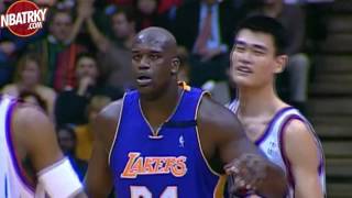 Devlerin Çarpışması  Yao Ming vs Shaquille ONeal [upl. by Halyak]