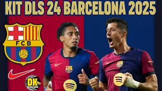 🚨SAIU KIT DLS 24 COMPLETO BARCELONA 2025  DREAM LEAGUE SOCCER 😱 [upl. by Yolanda74]