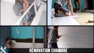 BricolageVlogs  Rénovation de ma chambre  Peinture  Parquet  Brique de parement [upl. by Hairim]