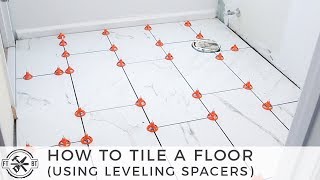 How to Tile a Small Bathroom Floor  DIY Bath Remodel [upl. by Riva]