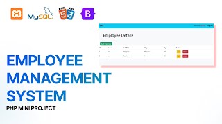 PHP Bootstrap Employee Management System Tutorial with Source code [upl. by Jolene]