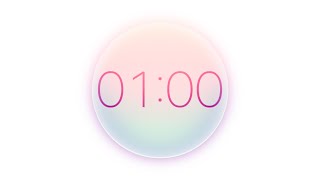 1 Minute Animated Bubble Pop Timer With End Sound [upl. by Nonah]