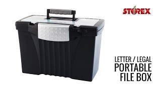 Storex Portable File Box 61510U01C [upl. by Richia]