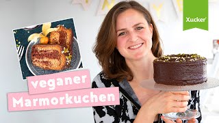 Veganer Marmorkuchen  REZEPT OHNE ZUCKER  saftig und lecker [upl. by Wentworth]