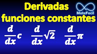 Ejemplos de derivadas Parte 1 constantes fracciones raices pi constante por x [upl. by Ettelocin]