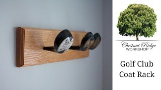 DIY Golf Club Coat Rack  How To Build  Woodworking [upl. by Aimil]