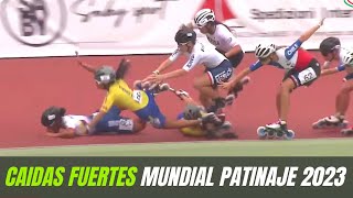 ⚡Reaccionando y analizando CAIDAS fuertes 💫 MUNDIAL de PATINAJE 2023💥 [upl. by Aholla]