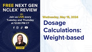 Free Next Gen NCLEX Review Dosage Calculations Weightbased [upl. by Holey]