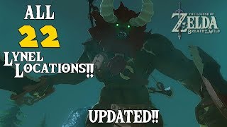 ALL 22 LYNEL LOCATIONS ZELDA BOTW UPDATED w TIMESTAMPS [upl. by Herring]