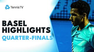 AugerAliassime Faces Shevchenko Rune amp Hurkacz In Action  Basel 2023 QuarterFinal Highlights [upl. by Acsisnarf250]