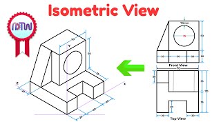 Isometric View  How to Construct an Isometric View of an Object  Example 4 [upl. by Benjamen]