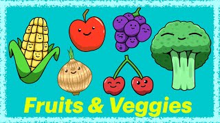 Dancing Fruits and Veggies  Sensory Journey For Babies [upl. by Lecirg]