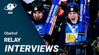 World Cup 2324 Oberhof Women Relay Interviews [upl. by Wallace]