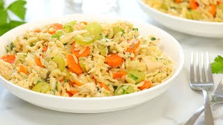 Hearty Chicken Orzo  20 Minute Dinner in One Pot [upl. by Yelad442]