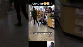 Man helping himself to some candy 🍬🍭 At Wawa Location in Philadelphia [upl. by Alyworth456]