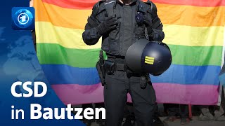 Christopher Street Day Parade in Bautzen unter Polizeischutz [upl. by Nevek]