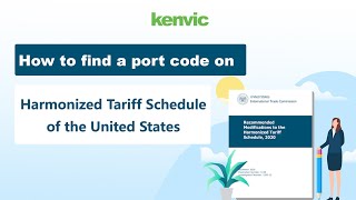 How to find a port code on Harmonized Tariff Schedule of the United States？ [upl. by Adnarym]