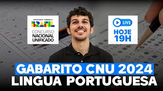 Gabarito CNU 2024  Língua Portuguesa Resolvendo Questões e Tirando Dúvidas [upl. by Clarie]