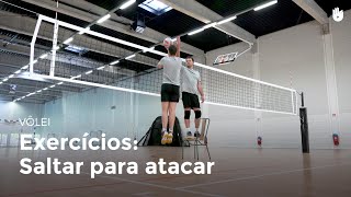 Exercícios saltar para atacar  Vôlei [upl. by Idnam590]