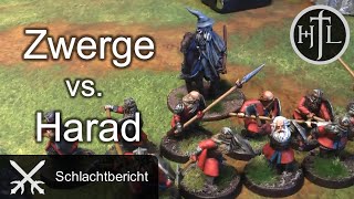 Battlereport  Zwerge vs Harad Hobbit Tabletop  Herr der Ringe Tabletop  Mittelerde Tabletop [upl. by Hodess]