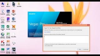 Vegas Pro has stopped working  How to fix Sony Vegas Pro 12 13 [upl. by Pontone]