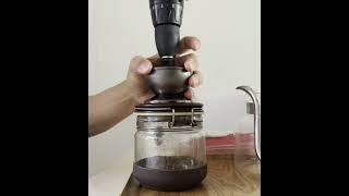 DIY SemiAuto coffee grinder Electrical Drill and hand coffee grinder [upl. by Ekeiram]