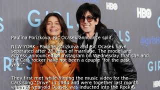 Paulina Porizkova Ric Ocasek announce split [upl. by Jessalyn]