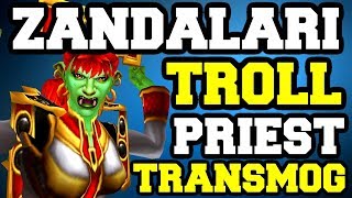 Zandalari Troll Female Priest Transmog Tiers 121 PvE  World of Warcraft Battle for Azeroth [upl. by Walton]