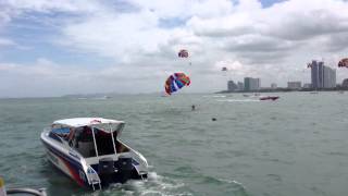 Parasailing FAIL PattayaThailand [upl. by Ecnaiva]