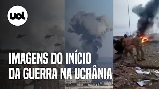 Guerra na Ucrânia vídeos mostram explosões tanques vítimas e violência de ataques da Rússia [upl. by Joline]