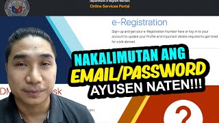 Paano Ayusen ang OEC online sa Popsbam  Nakalimutan ang email password account recovery poea [upl. by Amaras]