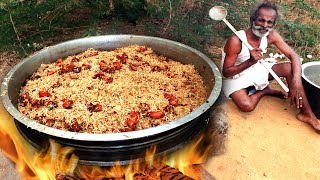 FRIED RICE  Classic CHICKEN Fried Rice Prepared by my Daddy ARUMUGAM  Village food factory [upl. by Mikeb]