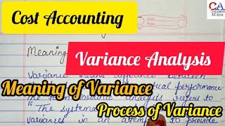 Variance Analysis  What Is Variance Analysis  Cost Accounting  Variance Meaning Material Variance [upl. by Walley]