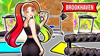 Bellas REALISTIC GYM DAY in the LIFE Brookhaven RP [upl. by Dnalevelc]