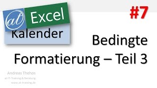 Excel  Projektkalender  Bedingte Formatierung  Monate abwechselnd einfärben  Teil 7 [upl. by Ley12]