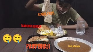 DAAL MAKHANIPAAV BHAJIVEG BURGERAND DHOKLA mukbang viralvideo [upl. by Florina241]