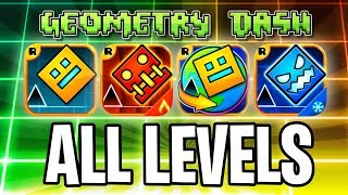 Every Geometry dash level with coins GD Meltdown Subzero World 37 levels [upl. by Arracahs]