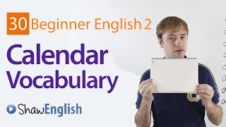 Basic English Calendar Vocabulary [upl. by Ssalguod909]