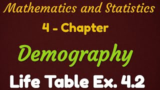 Life Table Ex 42  Demography Part 4 [upl. by Torrin115]