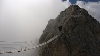 Cliffhanger Hängebrücke  KlettersteigAction Ferrata Ivano Dibona Dolomiten [upl. by Pyle]