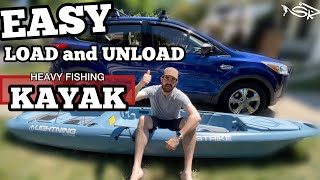 How to Transport a Kayak Solo Loading and Unloading NO LOAD ASSIST [upl. by Eelek118]