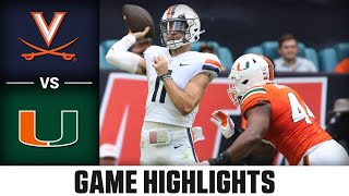 Virginia vs Miami Game Highlights  2023 ACC Football [upl. by Vasti]