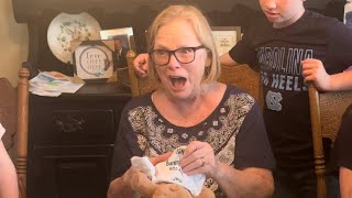 Grandma Surprised With Pregancy Announcement On Her Birthday surprise pregnancy pregnancyreveal [upl. by Aemat]